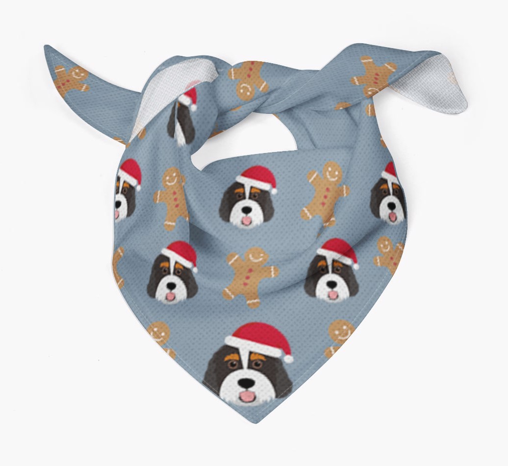 Gingerbread : Personalised {breedFullName} Christmas Bandana