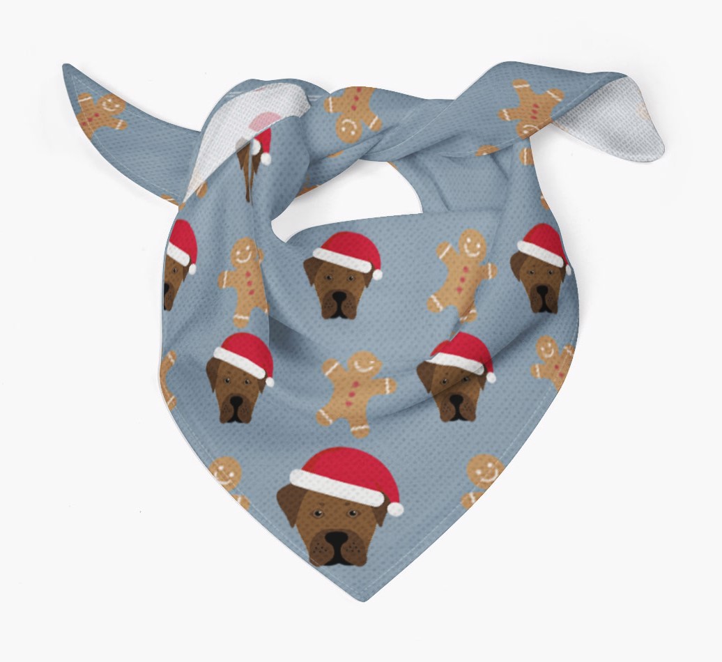 Gingerbread : Personalised {breedFullName} Christmas Bandana