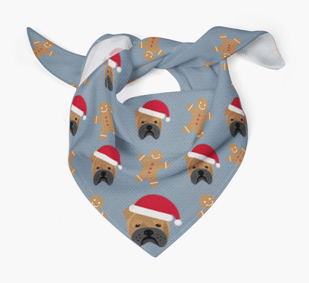 Gingerbread : Personalized {breedFullName} Christmas Bandana