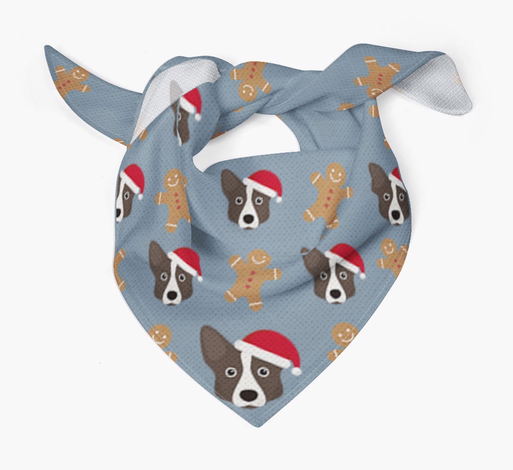 Gingerbread : Personalised {breedFullName} Christmas Bandana