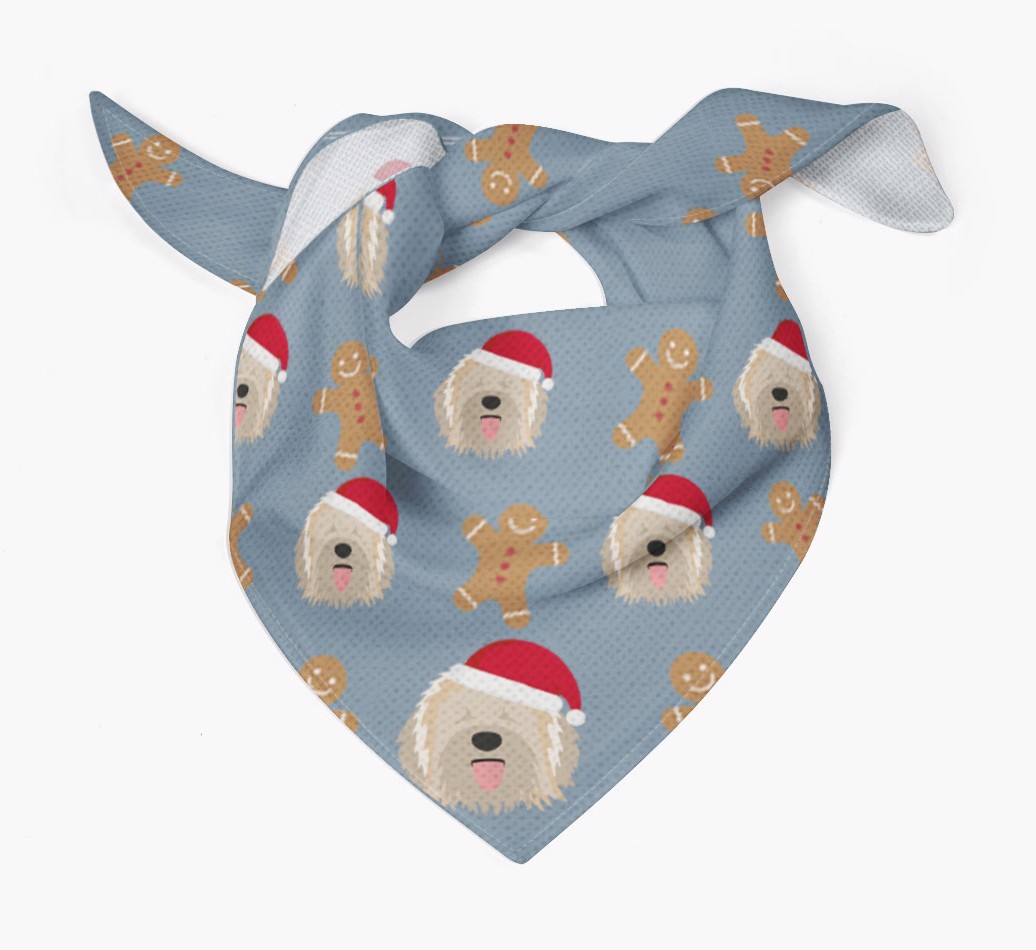 Gingerbread : Personalised {breedFullName} Christmas Bandana
