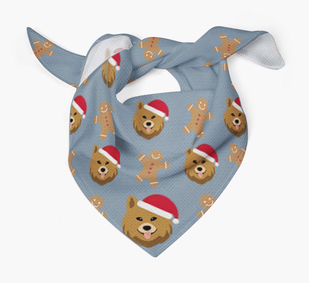 Gingerbread : Personalised {breedFullName} Christmas Bandana