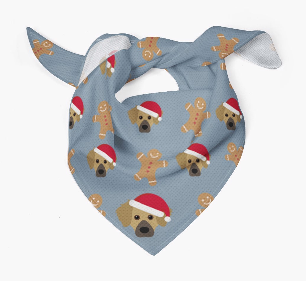 Gingerbread : Personalised {breedFullName} Christmas Bandana