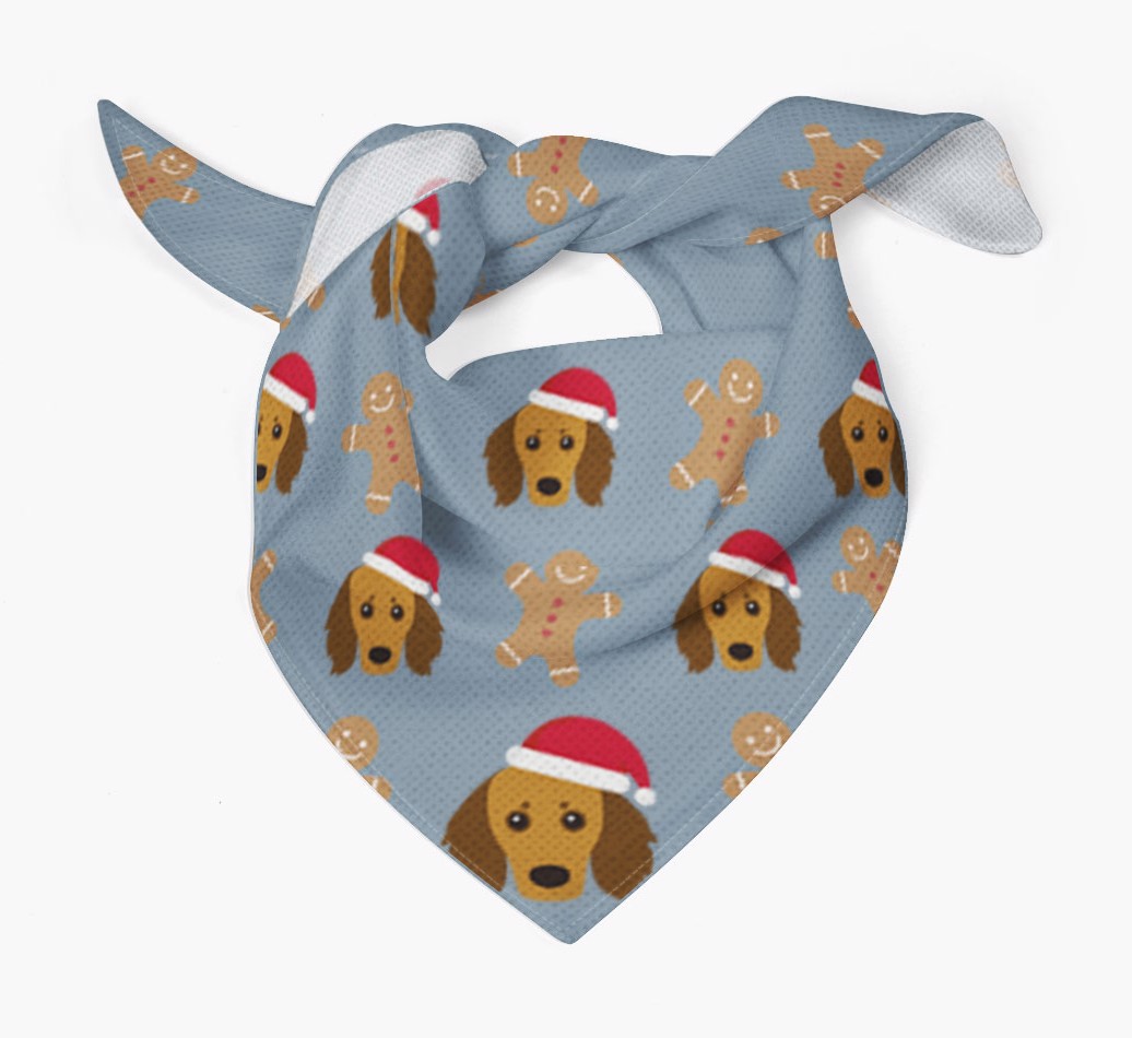 Gingerbread : Personalised {breedFullName} Christmas Bandana