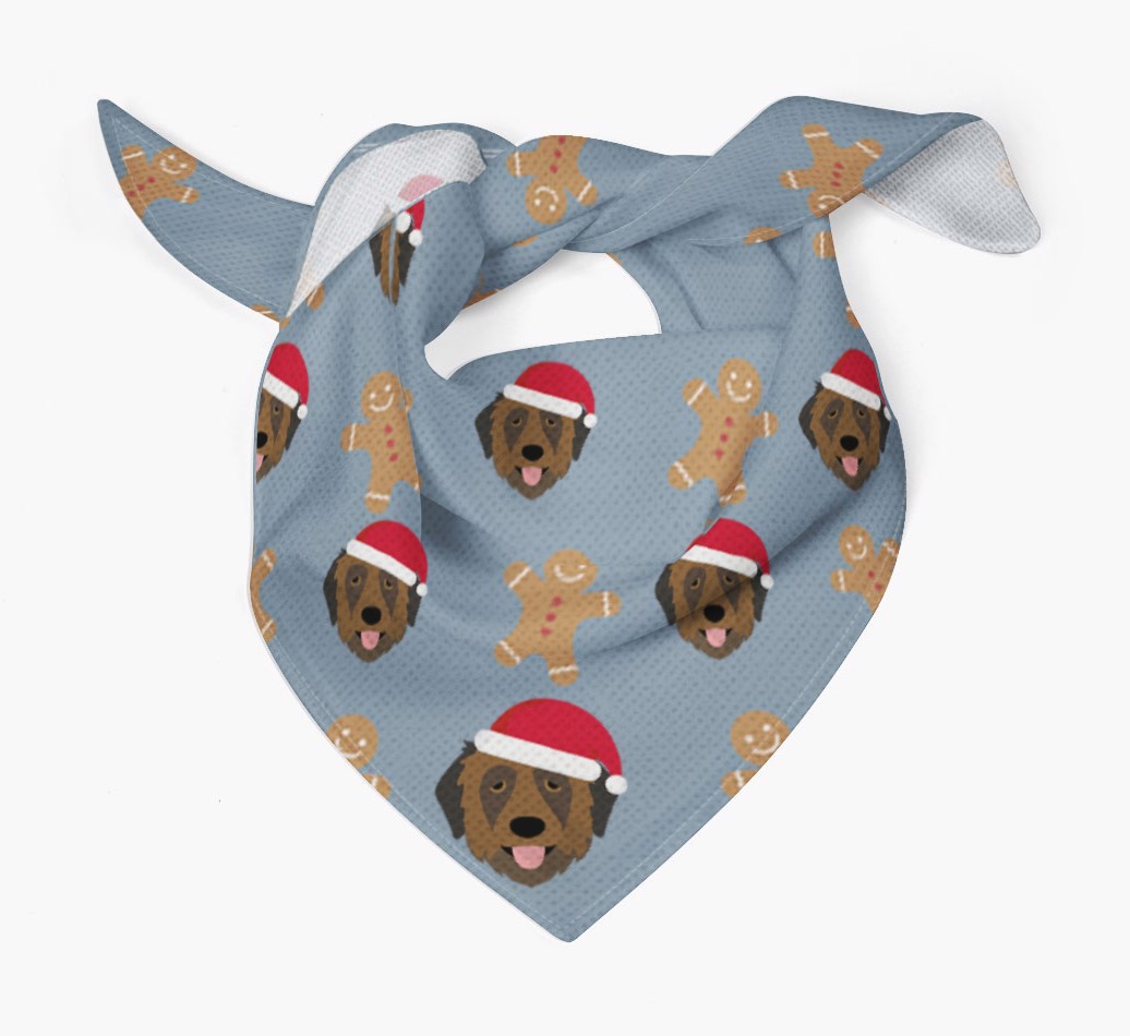 Gingerbread : Personalised {breedFullName} Christmas Bandana