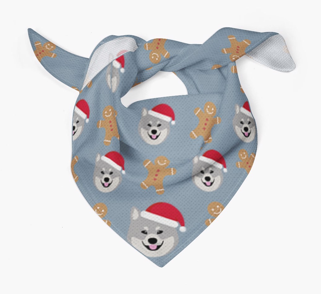 Gingerbread : Personalised {breedFullName} Christmas Bandana