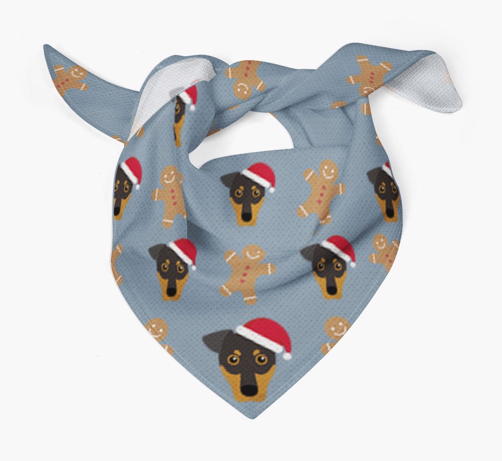 Gingerbread : Personalised {breedFullName} Christmas Bandana