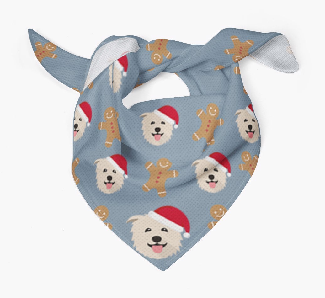 Gingerbread : Personalised {breedFullName} Christmas Bandana