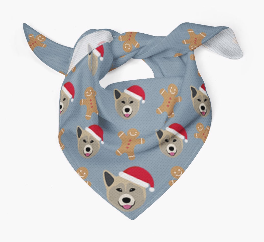 Gingerbread : Personalised {breedFullName} Christmas Bandana