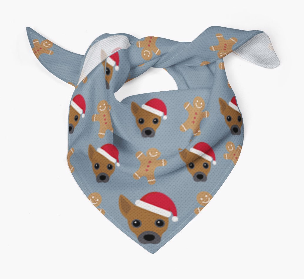 Gingerbread : Personalized {breedFullName} Christmas Bandana