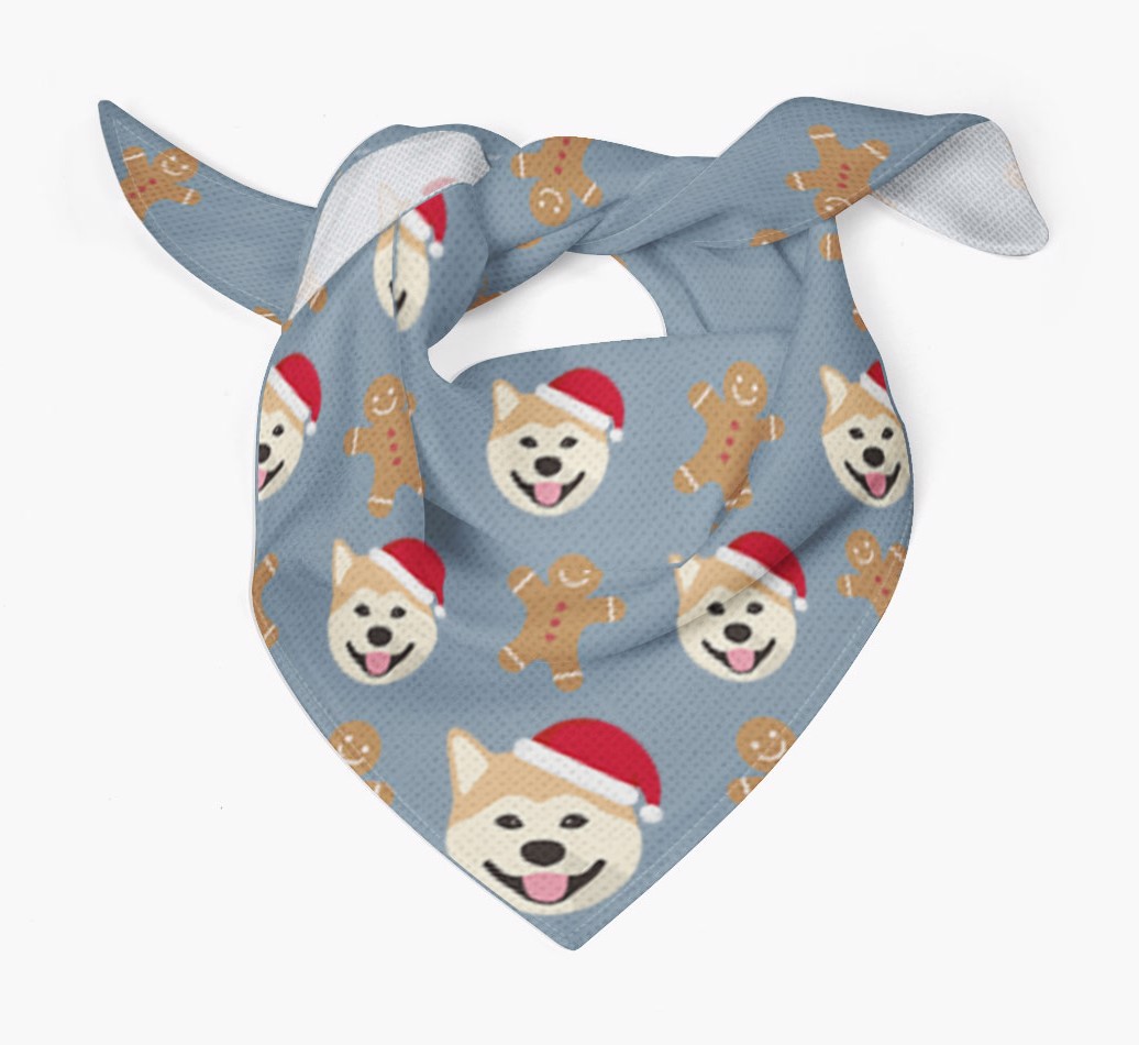 Gingerbread : Personalized {breedFullName} Christmas Bandana