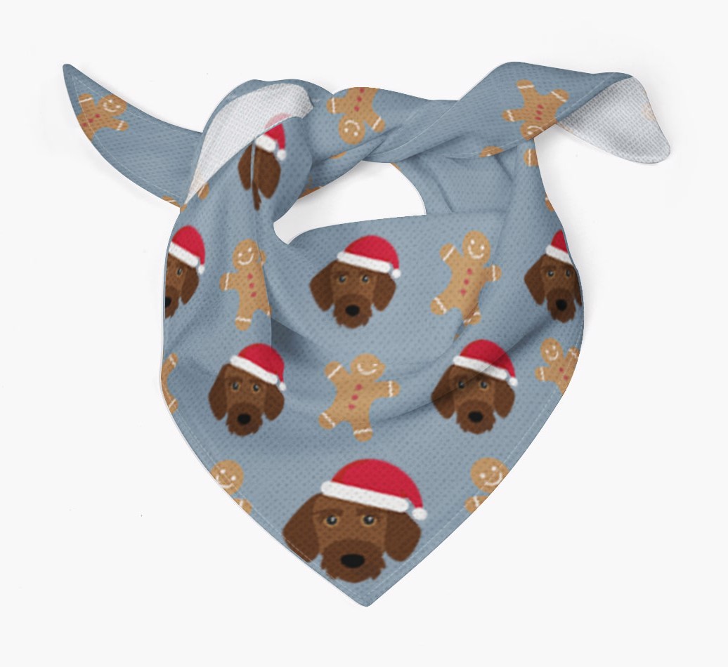 Gingerbread : Personalised {breedFullName} Christmas Bandana