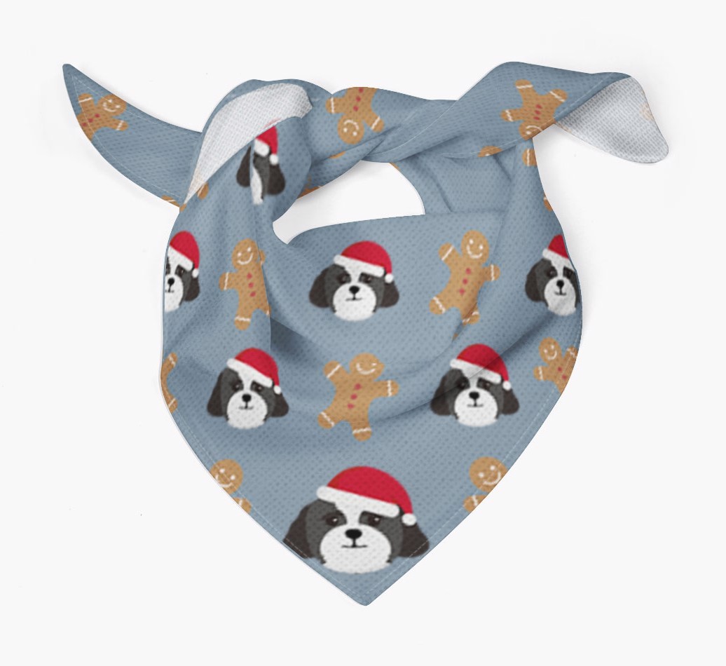 Gingerbread : Personalised {breedFullName} Christmas Bandana