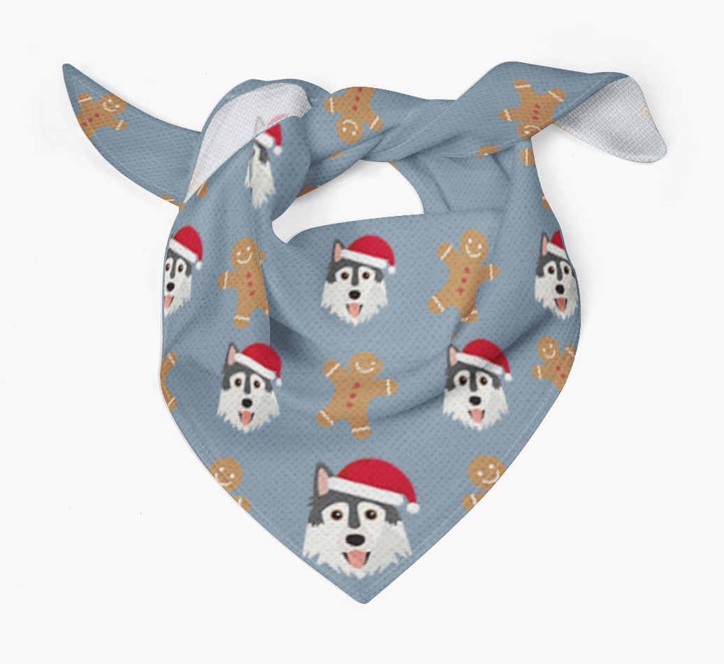 Gingerbread : Personalised {breedFullName} Christmas Bandana