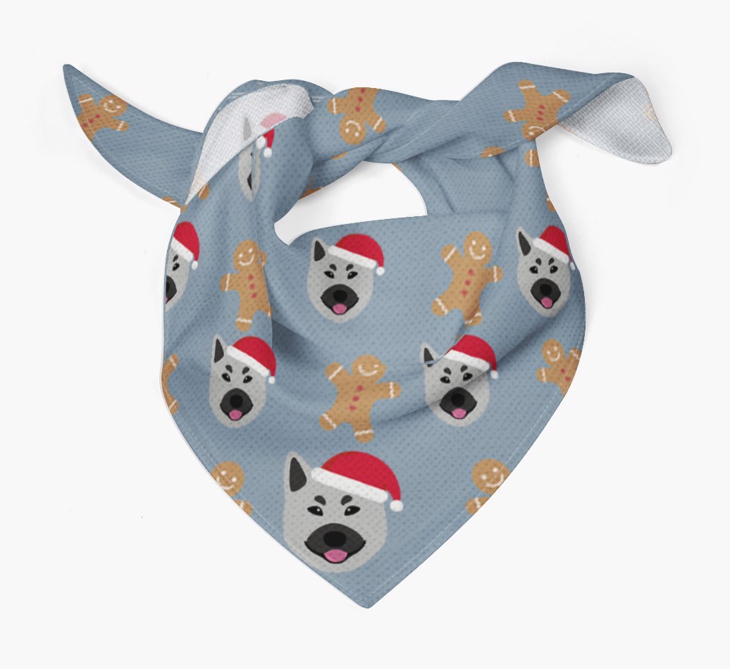 Gingerbread : Personalised {breedFullName} Christmas Bandana