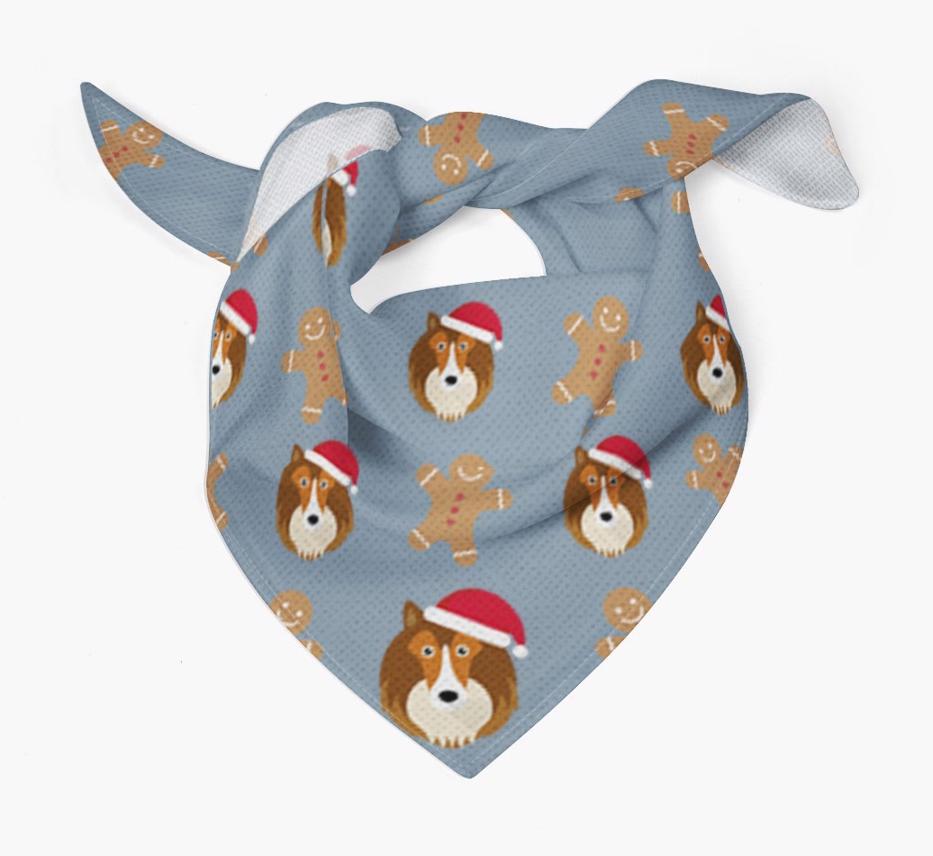 Gingerbread : Personalized {breedFullName} Christmas Bandana