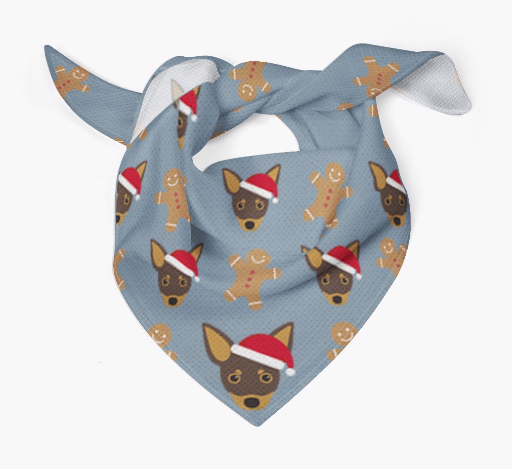 Gingerbread : Personalised {breedFullName} Christmas Bandana