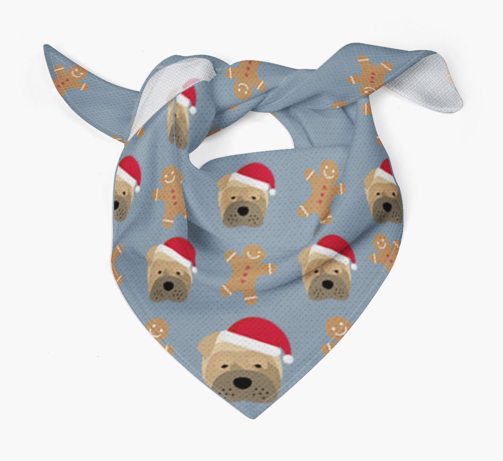 Gingerbread : Personalised {breedFullName} Christmas Bandana