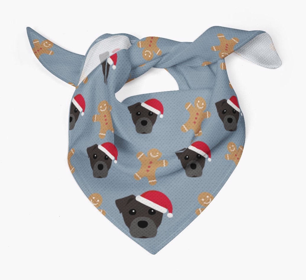 Gingerbread : Personalized {breedFullName} Christmas Bandana