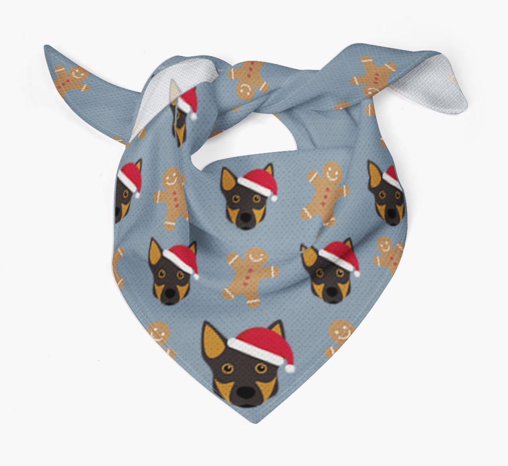 Gingerbread : Personalized {breedFullName} Christmas Bandana