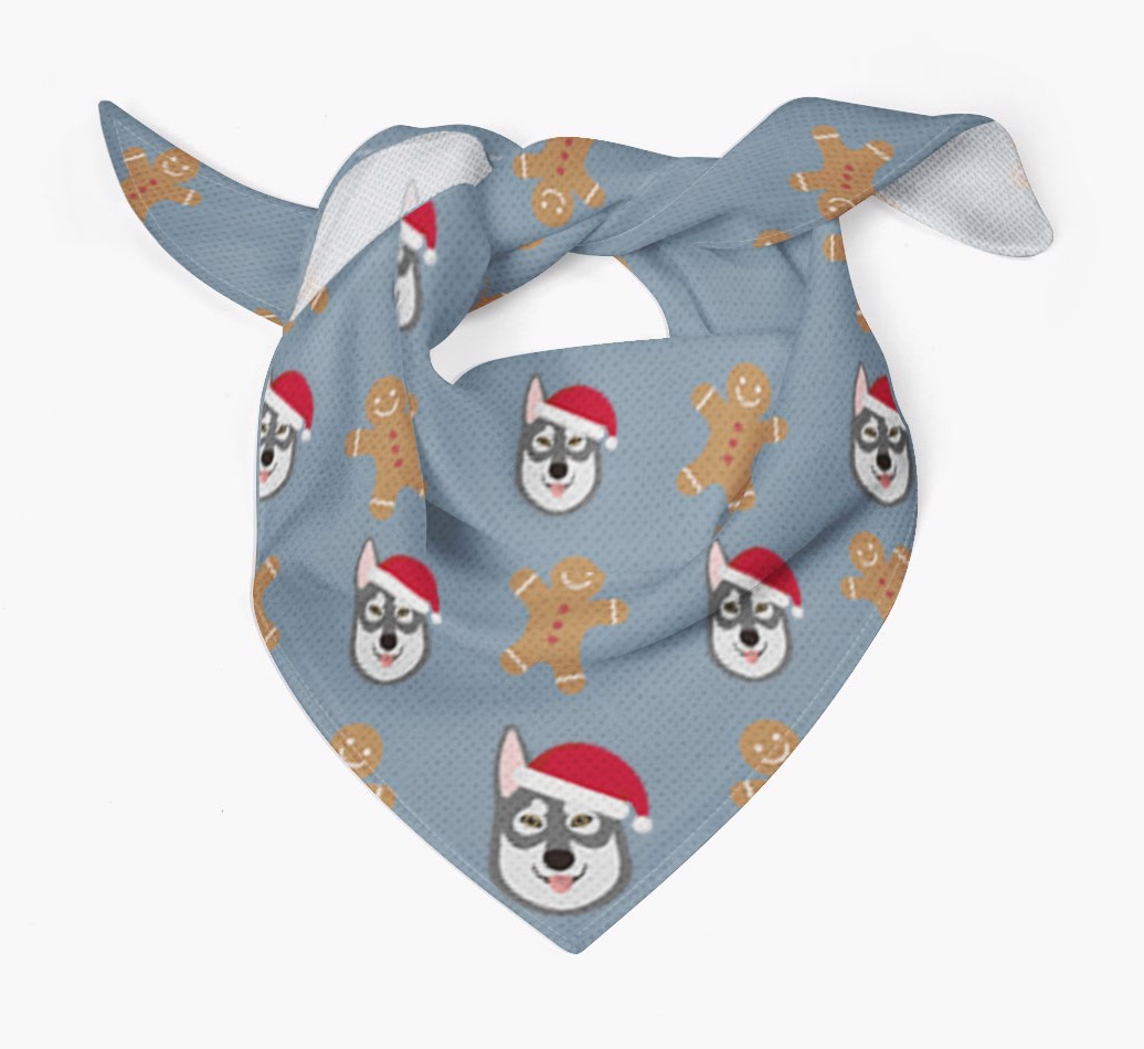 Gingerbread : Personalized {breedFullName} Christmas Bandana