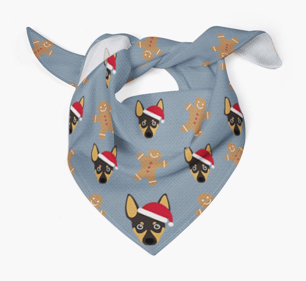 Gingerbread : Personalised {breedFullName} Christmas Bandana