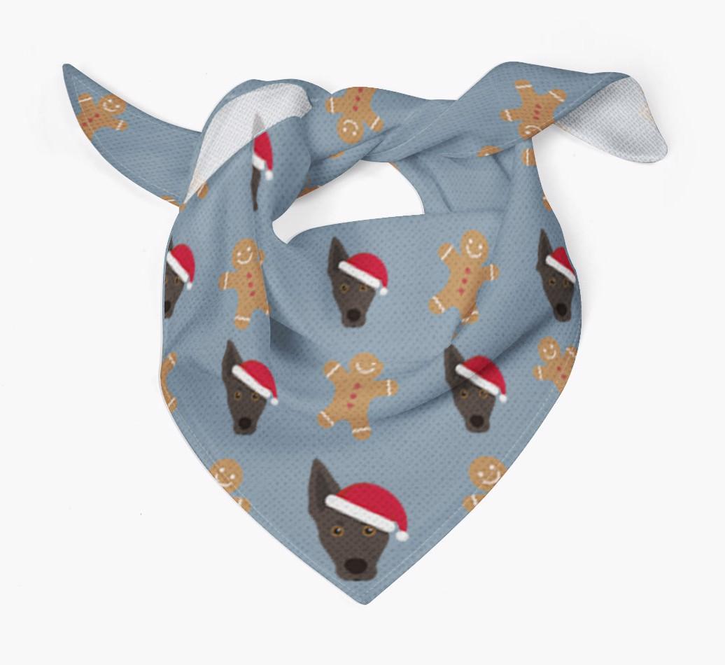 Gingerbread : Personalized {breedFullName} Christmas Bandana
