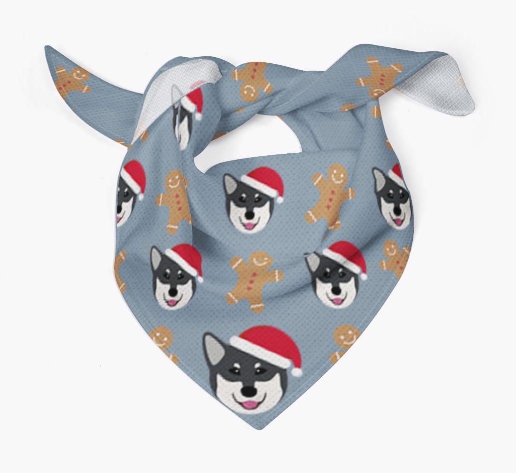 Gingerbread : Personalized {breedFullName} Christmas Bandana