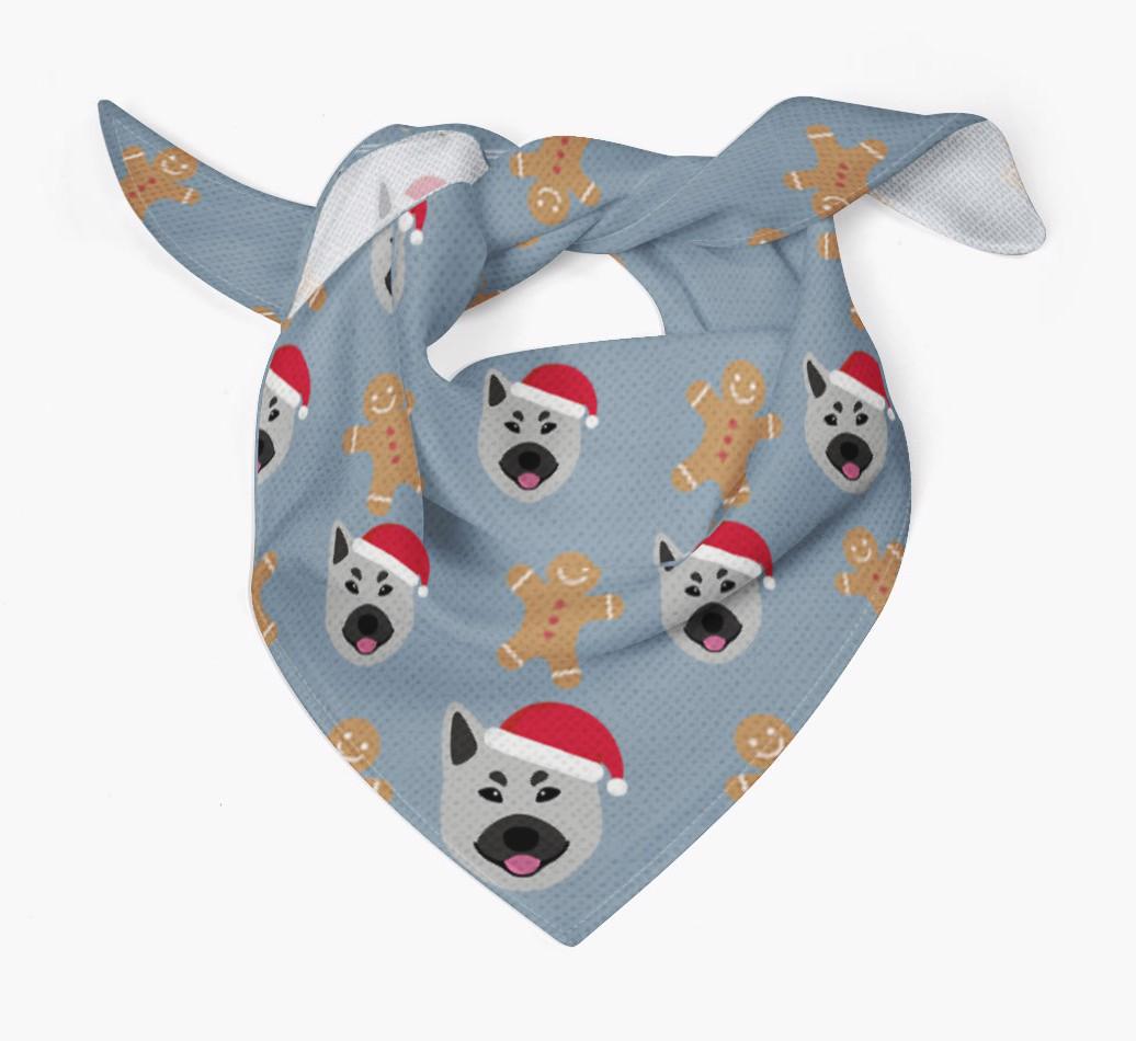 Gingerbread : Personalised {breedFullName} Christmas Bandana