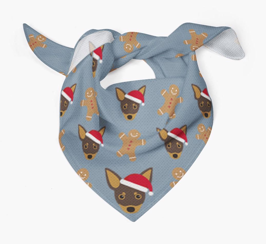 Gingerbread : Personalized {breedFullName} Christmas Bandana