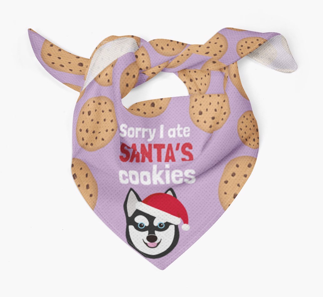I Ate Santa's Cookies : Personalized {breedFullName} Christmas Bandana