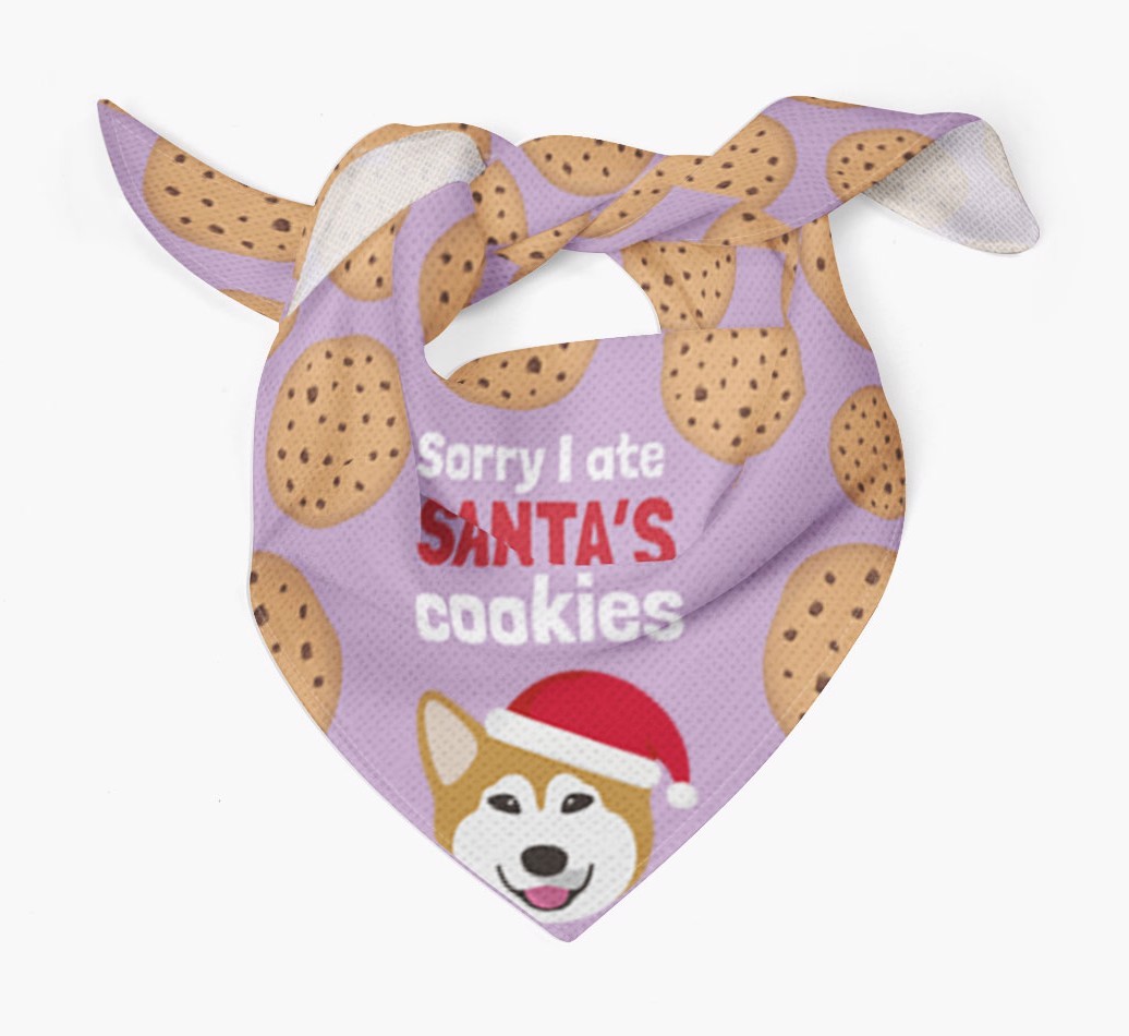 I Ate Santa's Cookies : Personalized {breedFullName} Christmas Bandana