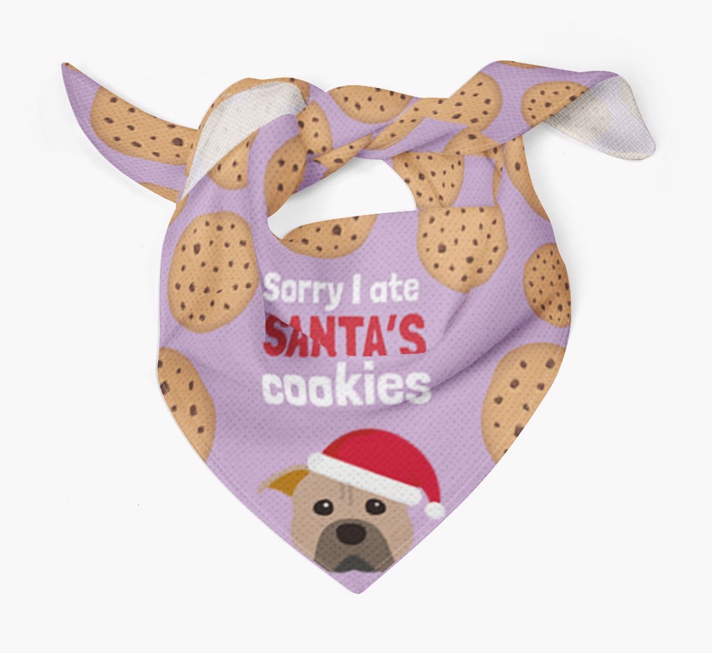 I Ate Santa's Cookies : Personalised {breedFullName} Christmas Bandana
