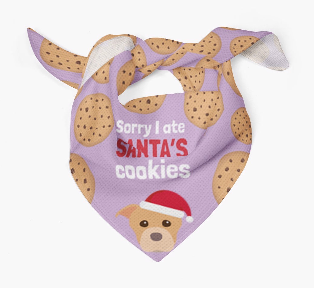 I Ate Santa's Cookies : Personalised {breedFullName} Christmas Bandana