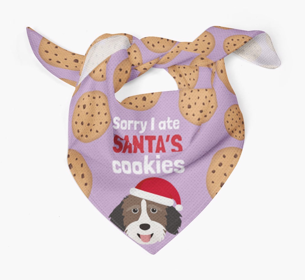 I Ate Santa's Cookies : Personalized {breedFullName} Christmas Bandana