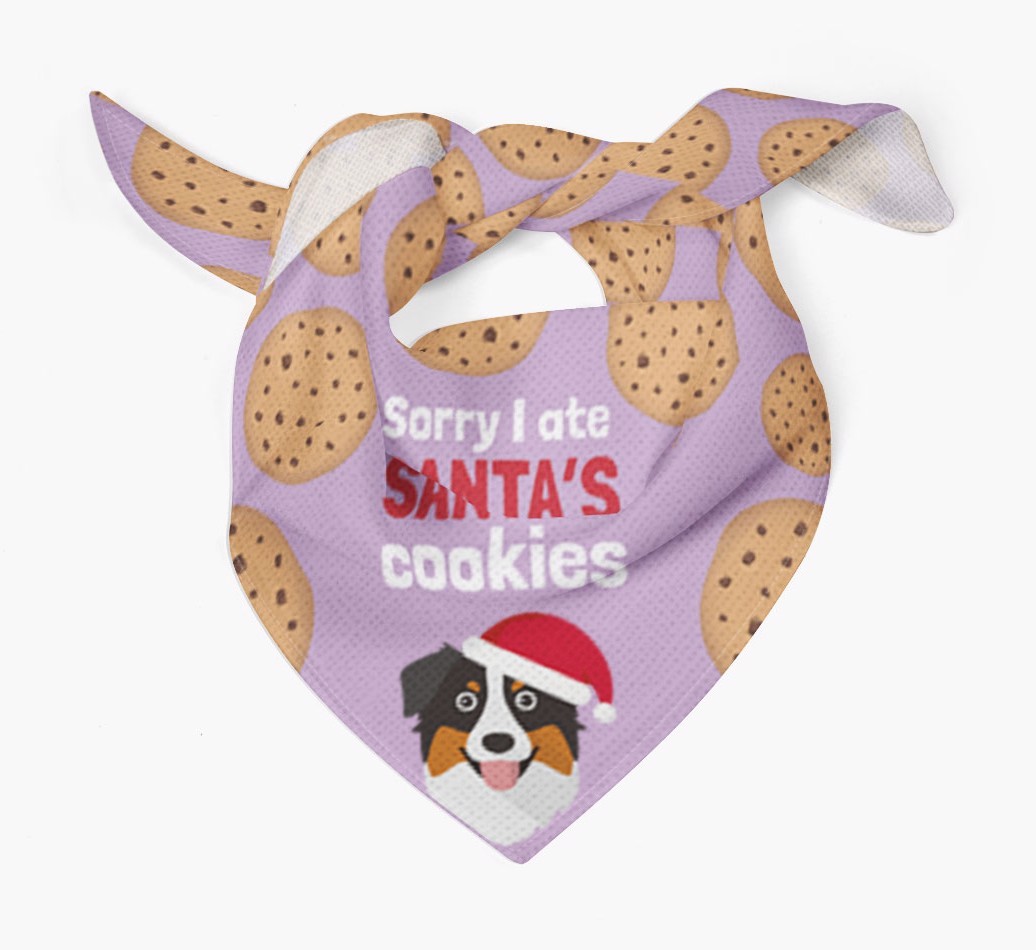 I Ate Santa's Cookies : Personalised {breedFullName} Christmas Bandana