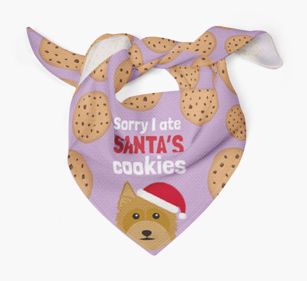 I Ate Santa's Cookies : Personalized {breedFullName} Christmas Bandana