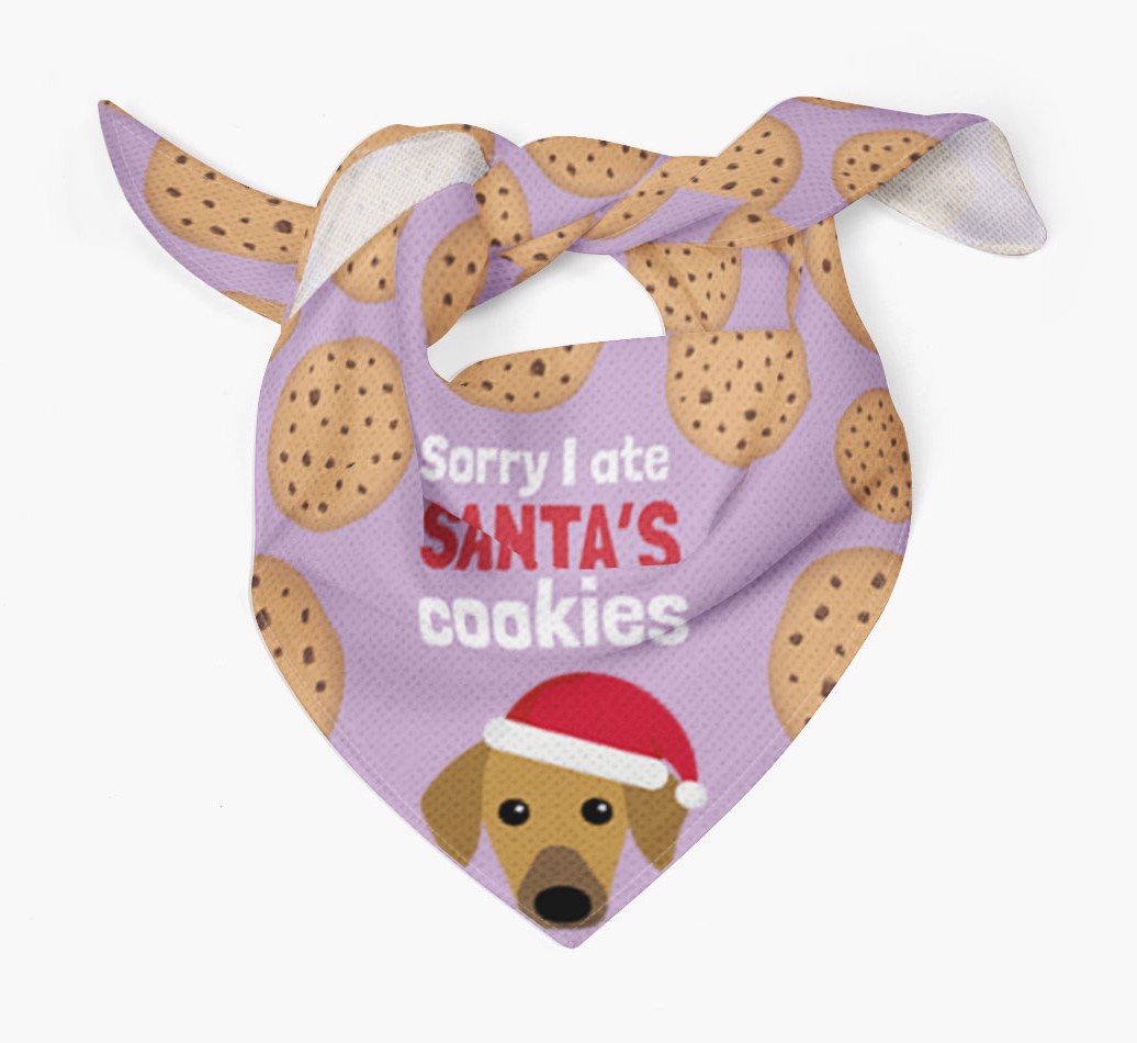 I Ate Santa's Cookies : Personalised {breedFullName} Christmas Bandana