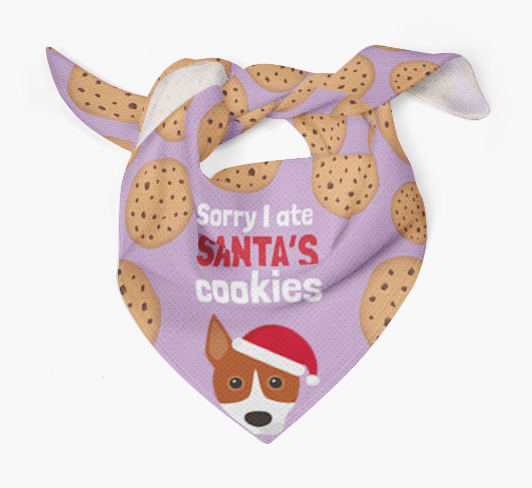 I Ate Santa's Cookies : Personalized {breedFullName} Christmas Bandana