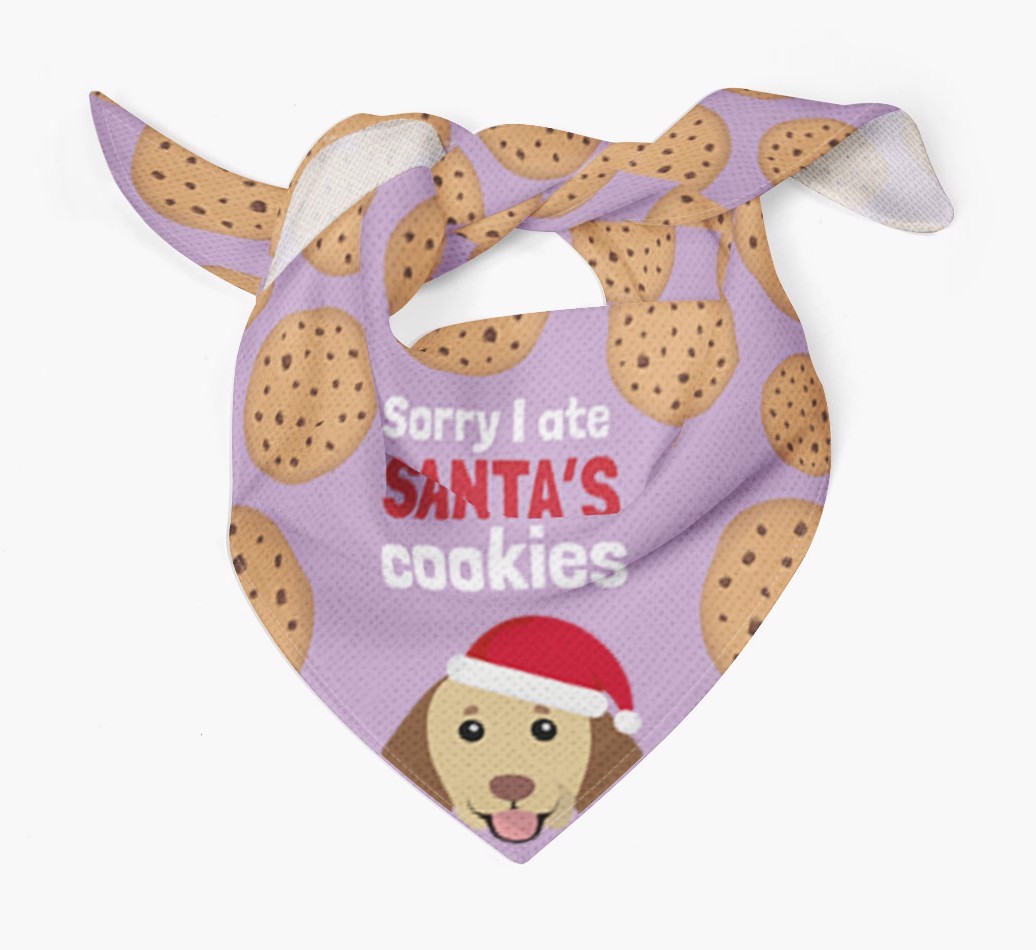 I Ate Santa's Cookies : Personalized {breedFullName} Christmas Bandana