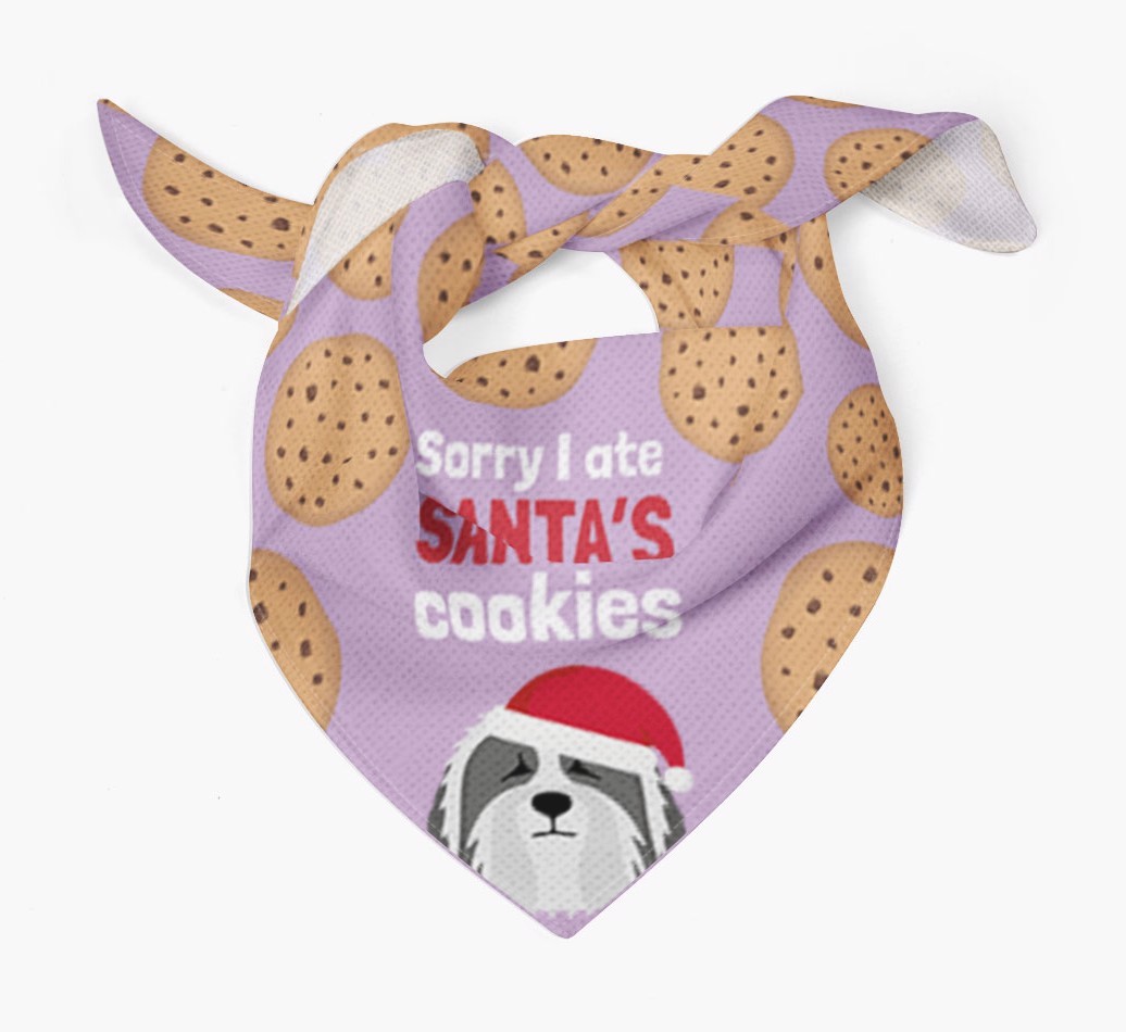 I Ate Santa's Cookies : Personalized {breedFullName} Christmas Bandana