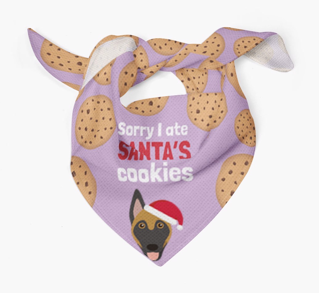 I Ate Santa's Cookies : Personalized {breedFullName} Christmas Bandana