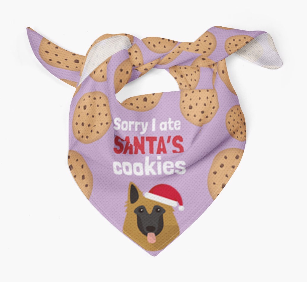 I Ate Santa's Cookies : Personalised {breedFullName} Christmas Bandana