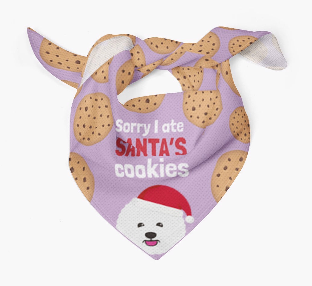 I Ate Santa's Cookies : Personalised {breedFullName} Christmas Bandana