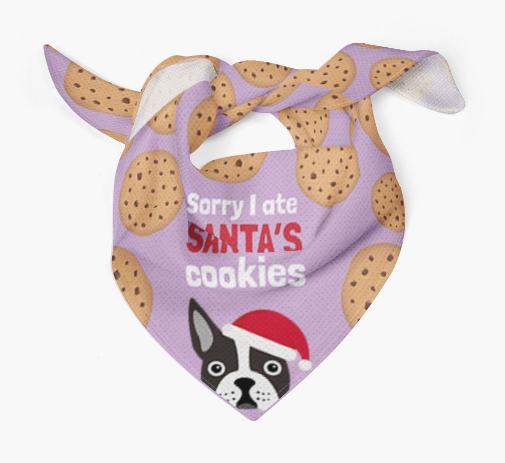 I Ate Santa's Cookies : Personalized {breedFullName} Christmas Bandana
