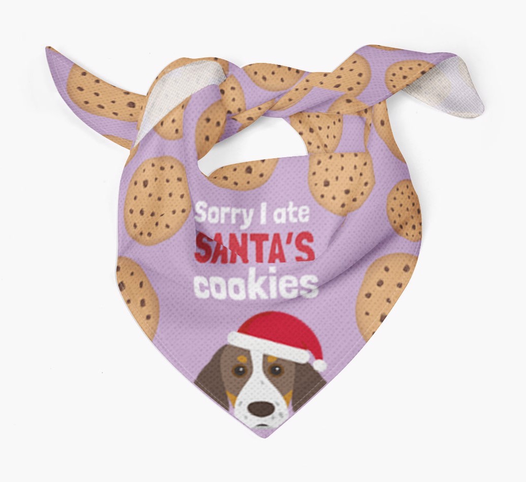 I Ate Santa's Cookies : Personalised {breedFullName} Christmas Bandana