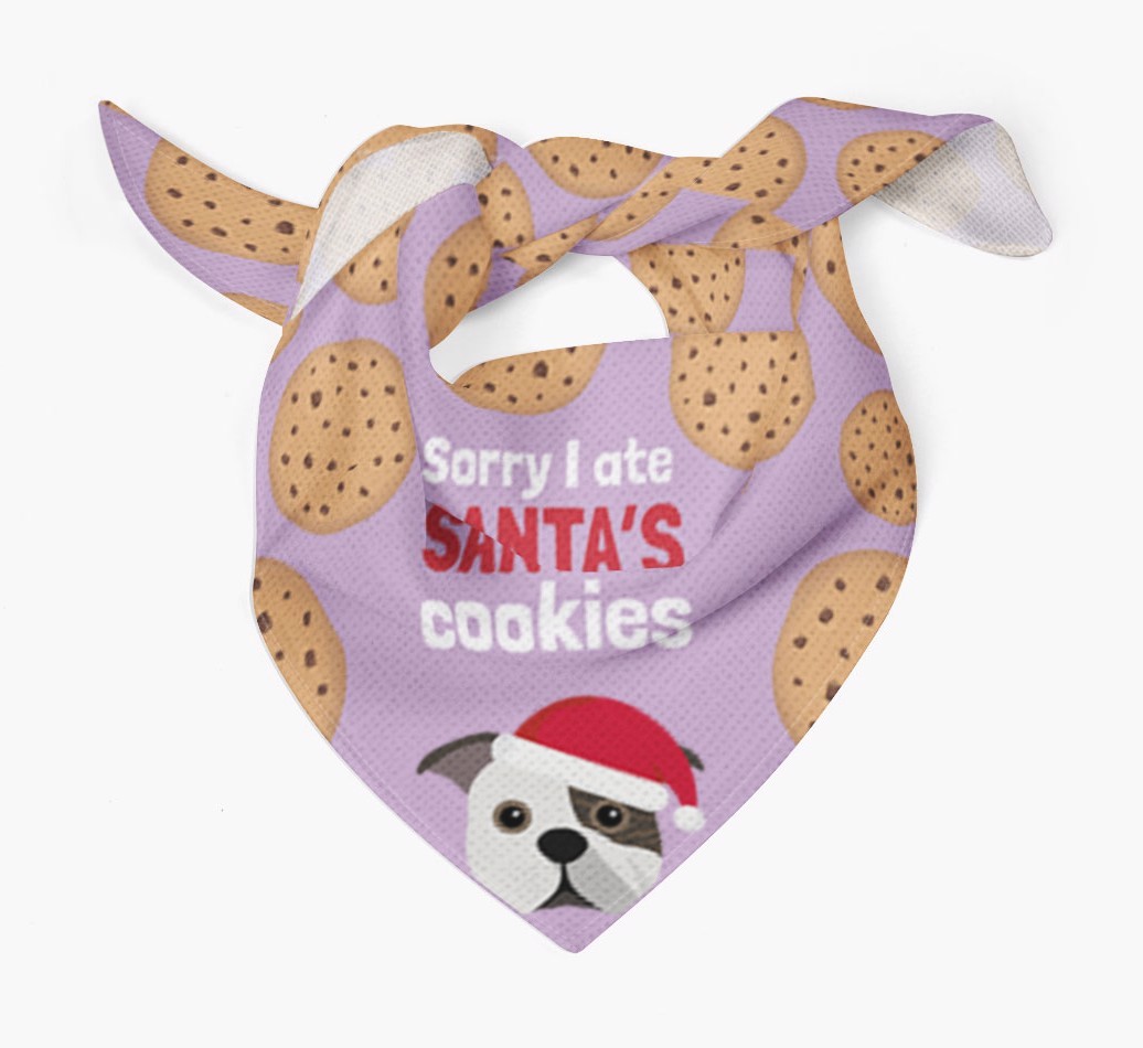I Ate Santa's Cookies : Personalized {breedFullName} Christmas Bandana