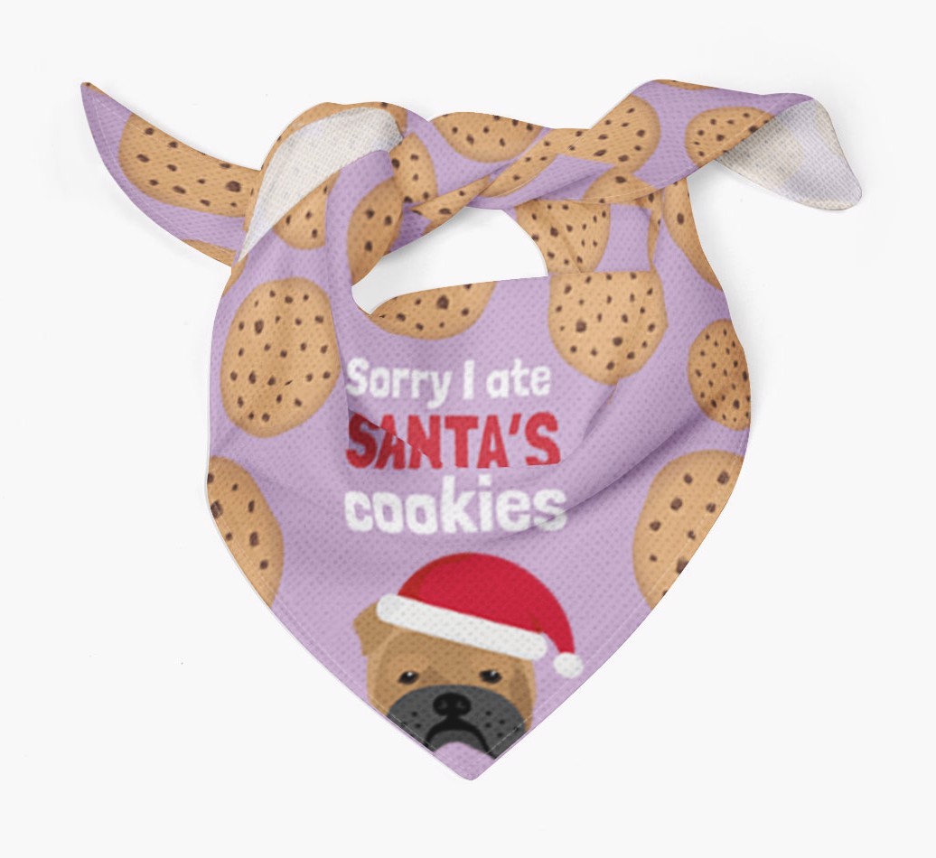 I Ate Santa's Cookies : Personalized {breedFullName} Christmas Bandana