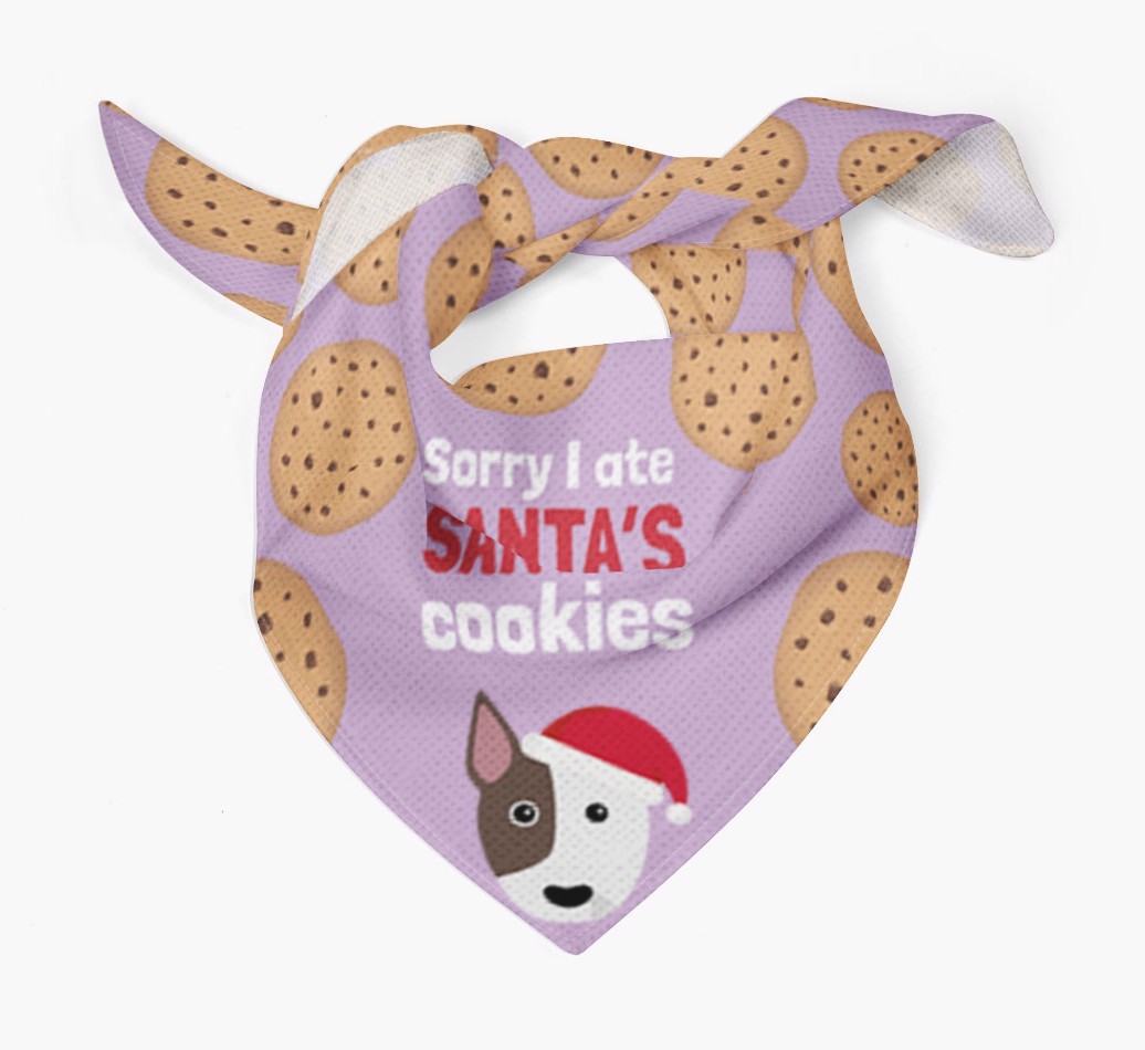 I Ate Santa's Cookies : Personalised {breedFullName} Christmas Bandana