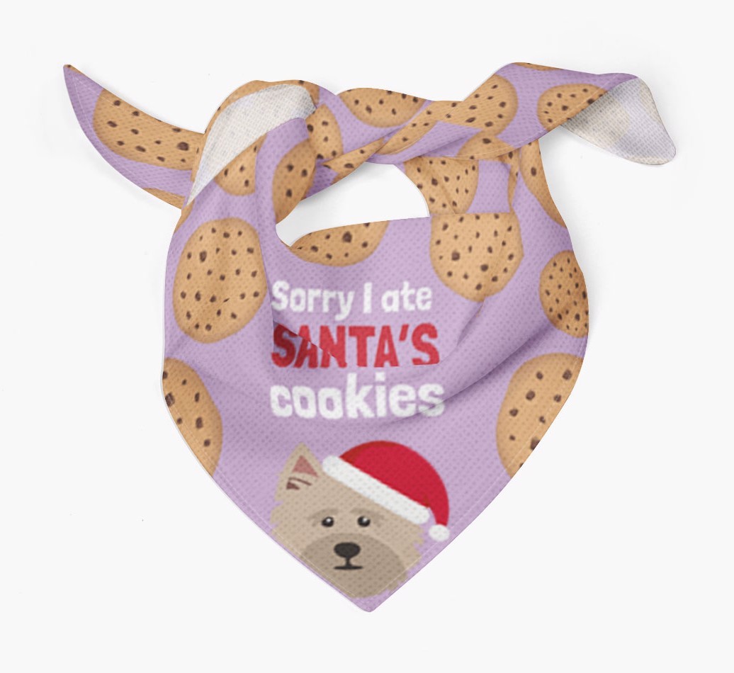 I Ate Santa's Cookies : Personalized {breedFullName} Christmas Bandana